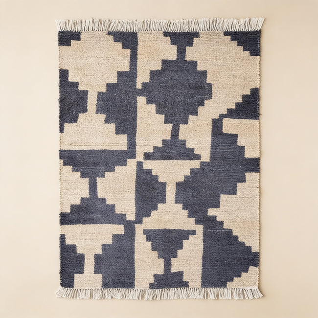 S298 handmade kilim rug studio view