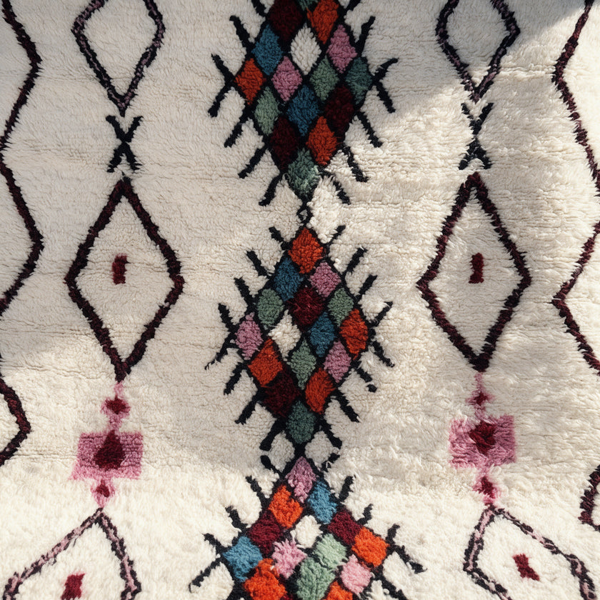 S299 handmade kilim rug closeup view