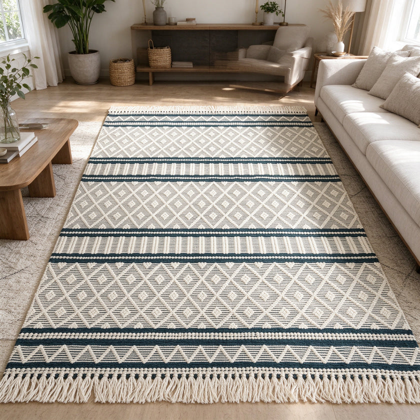 S303 handmade kilim rug lifestyle view