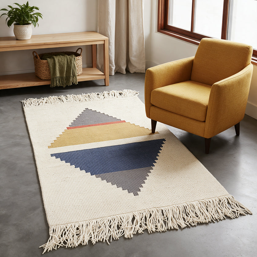 S304 handmade kilim rug lifestyle view