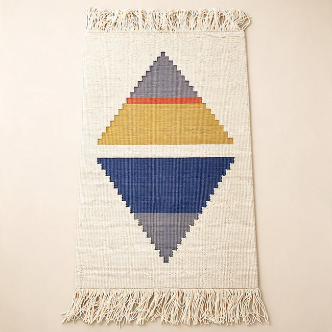 S304 handmade kilim rug studio view