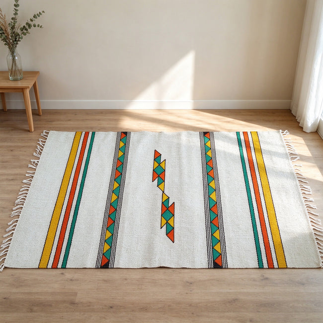 S307 handmade kilim rug lifestyle view