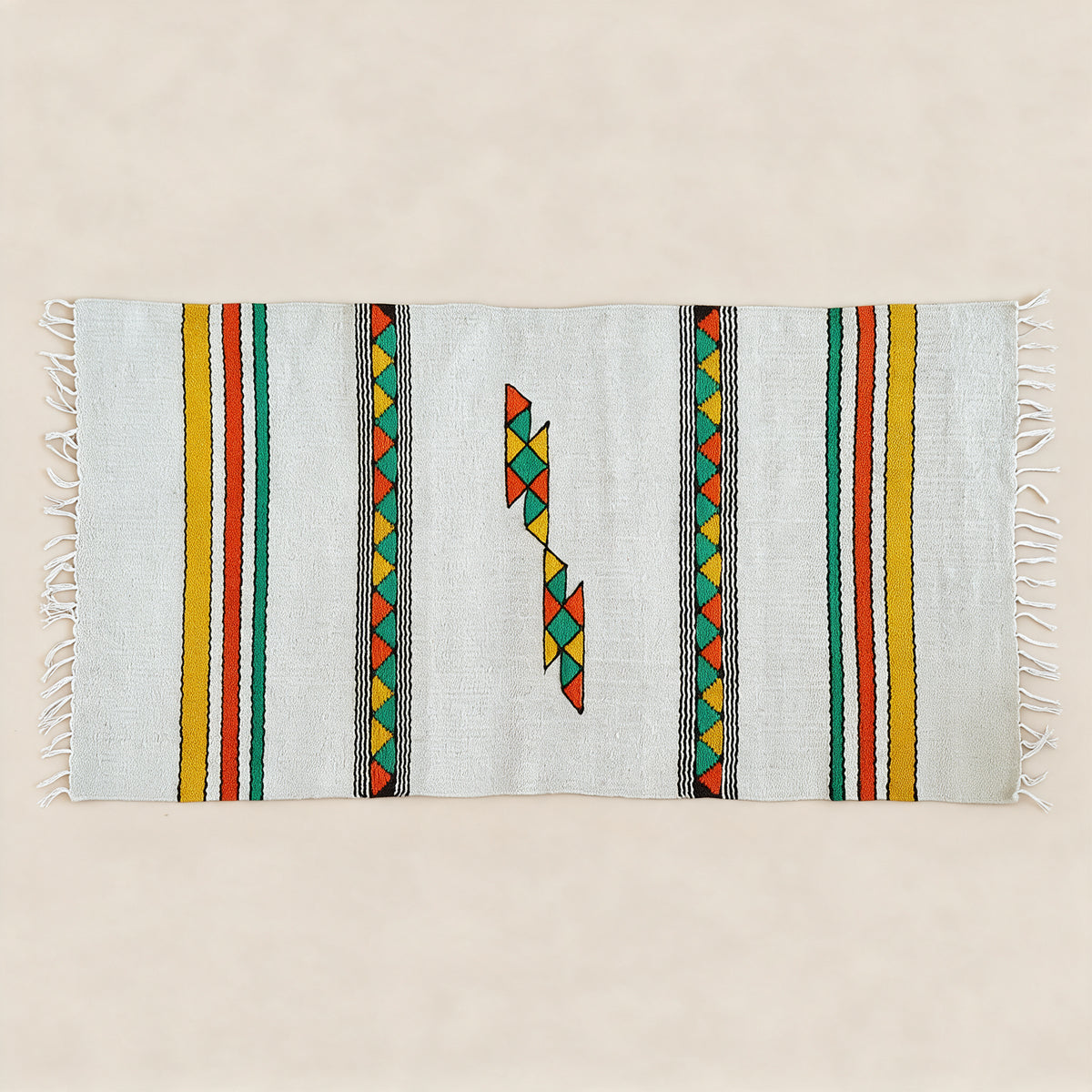 S307 handmade kilim rug studio view