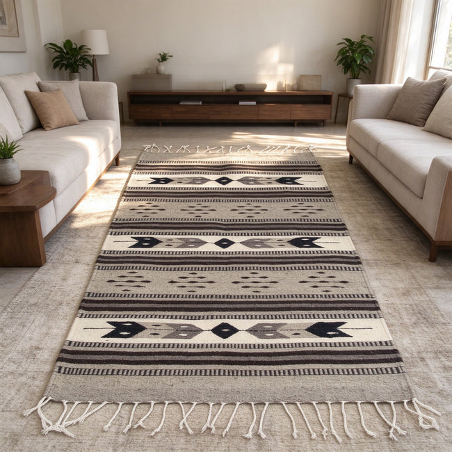 S308 handmade kilim rug lifestyle view