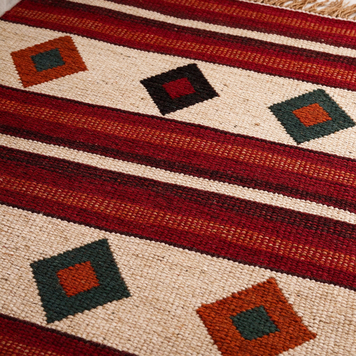 S311 handmade kilim rug closeup view