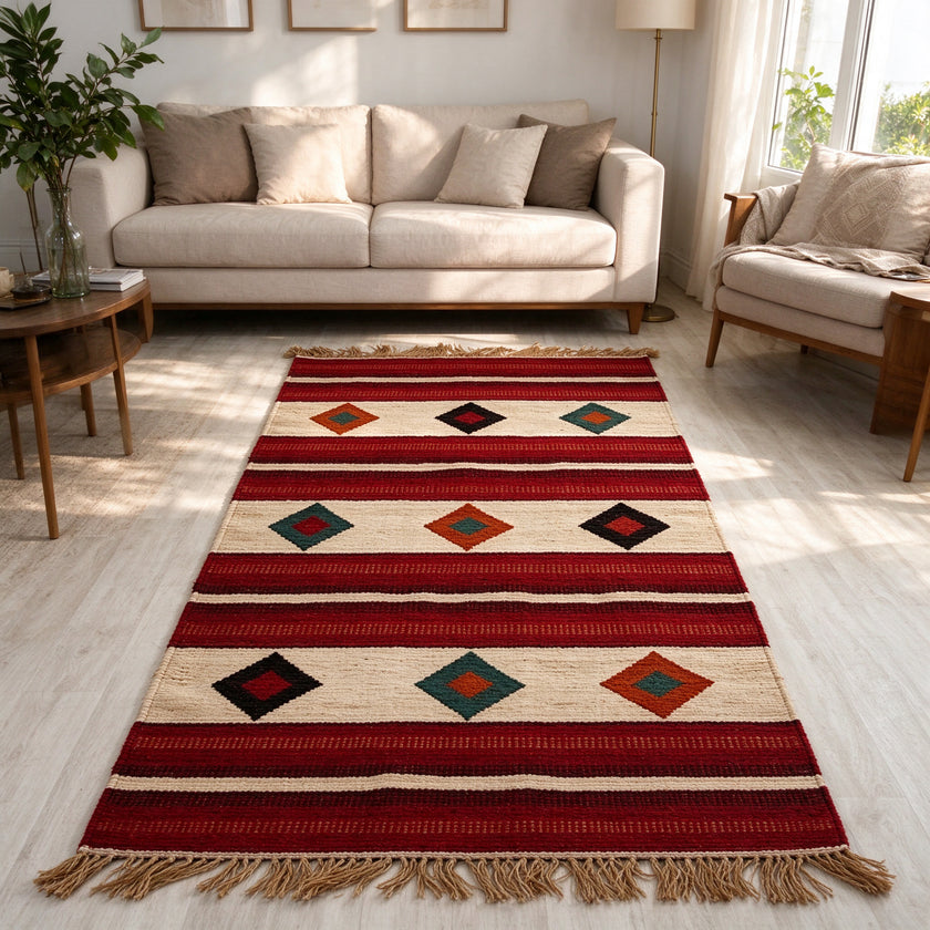 S311 handmade kilim rug lifestyle view
