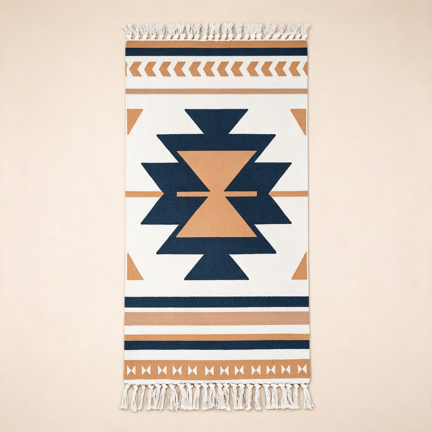 S312 handmade kilim rug studio view