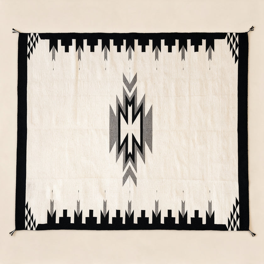 S313 handmade kilim rug studio view