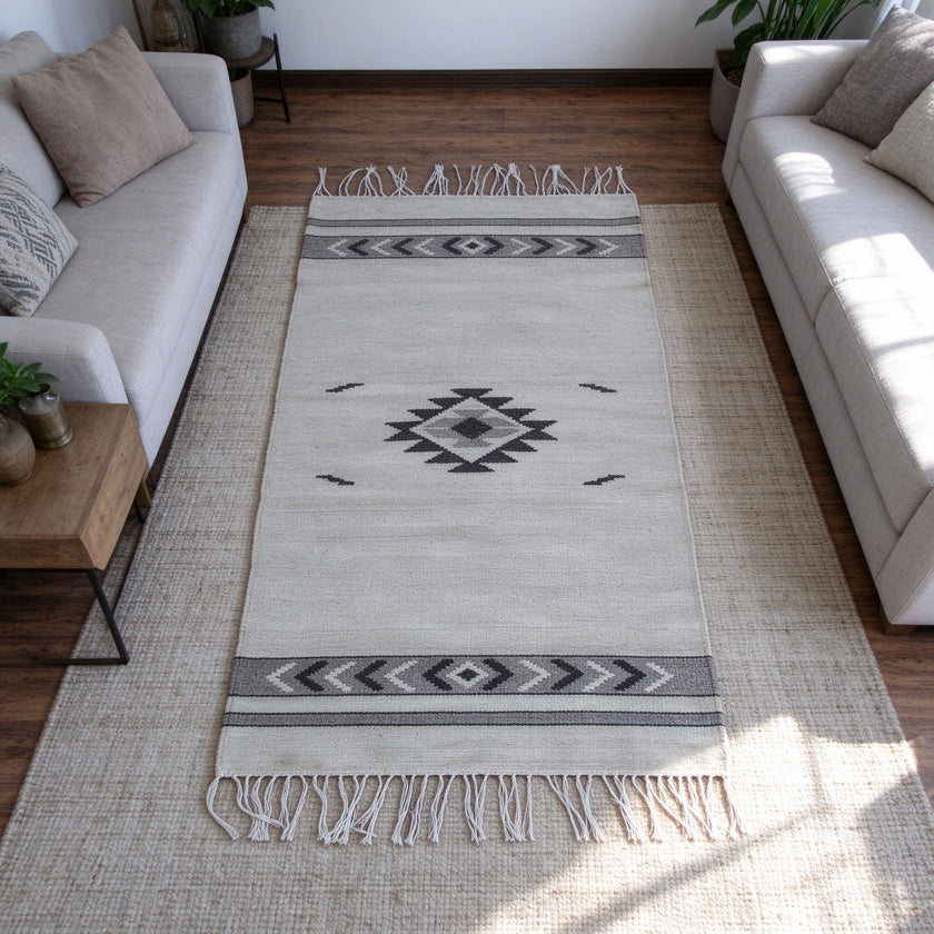 S314 handmade kilim rug lifestyle view