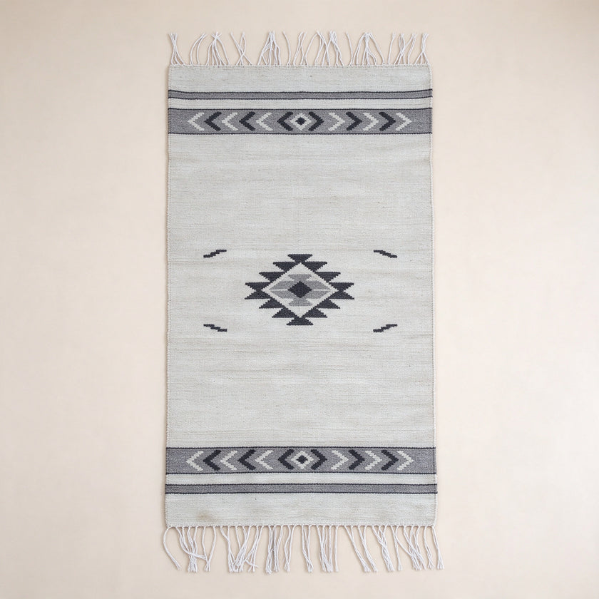 S314 handmade kilim rug studio view
