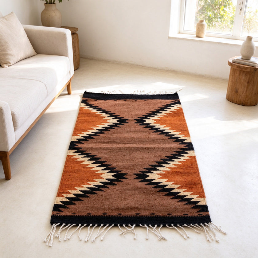 S315 handmade kilim rug lifestyle view