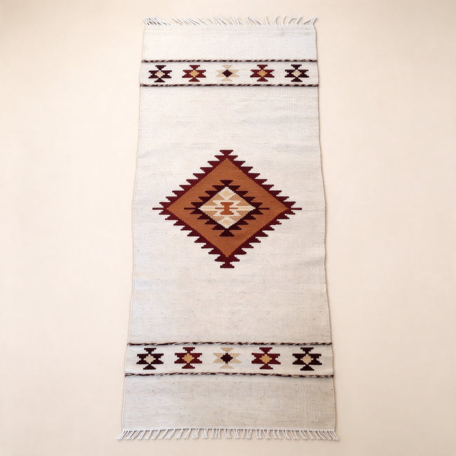 S317 handmade kilim rug studio view