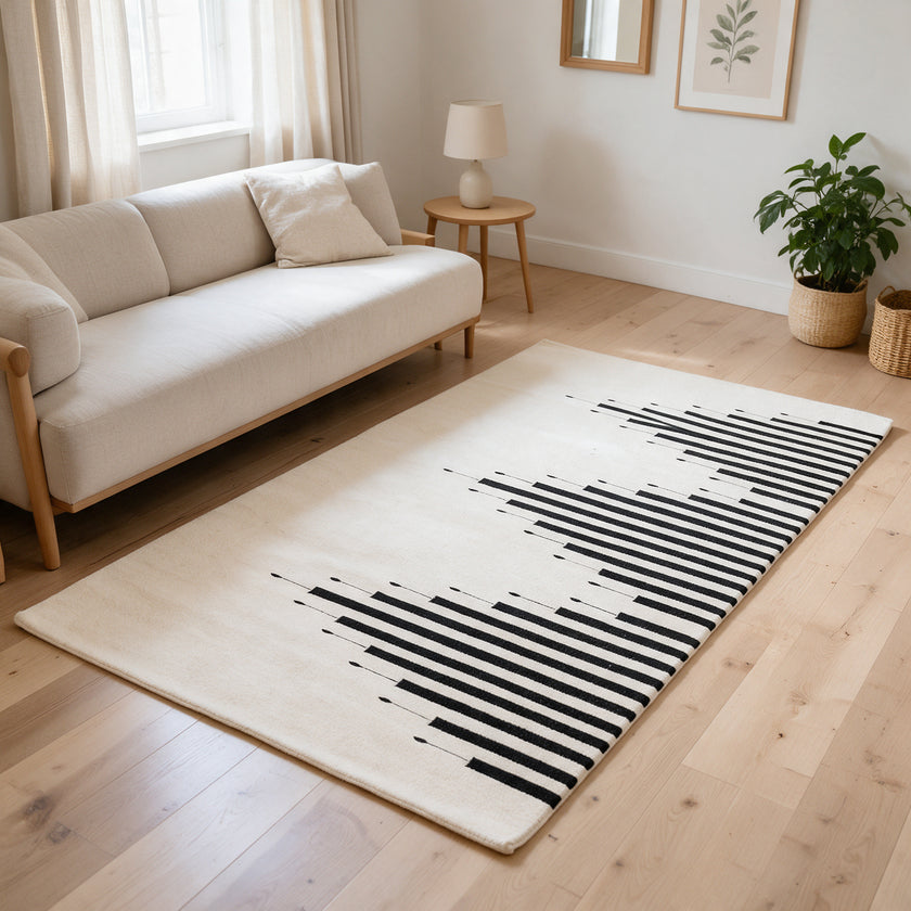 S318 handmade kilim rug lifestyle view