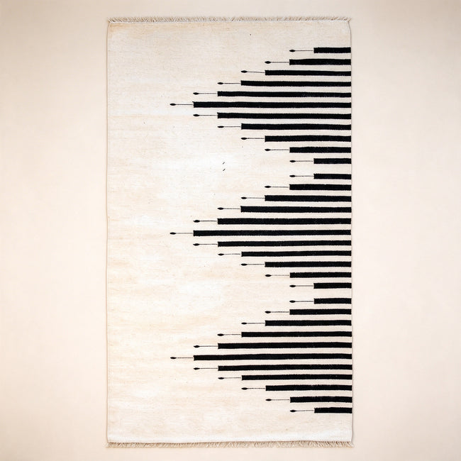 S318 handmade kilim rug studio view