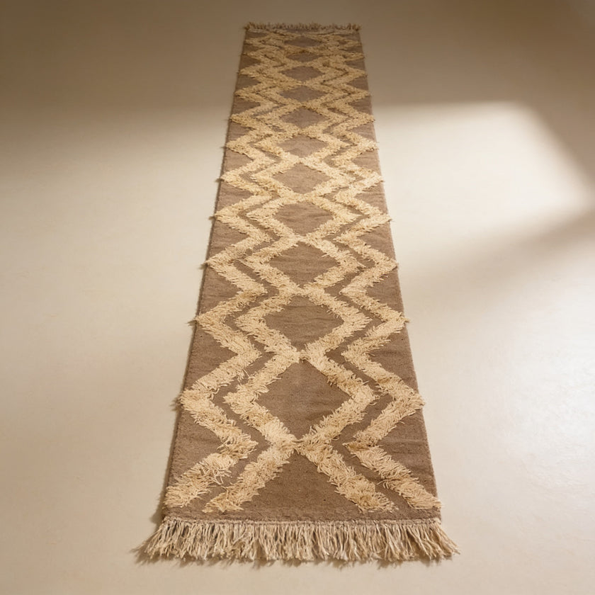 S32 handmade kilim rug — studio view