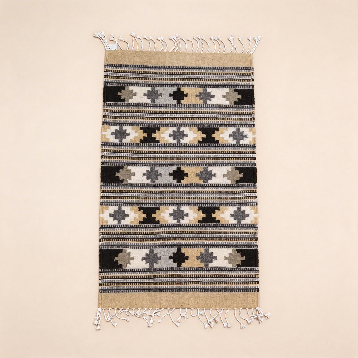 S321 handmade kilim rug studio view