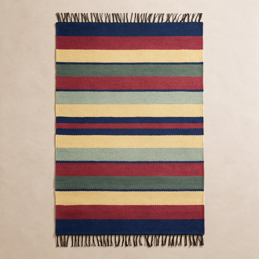 S323 handmade kilim rug studio view