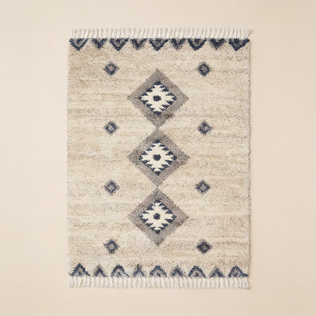 S329 handmade kilim rug studio view