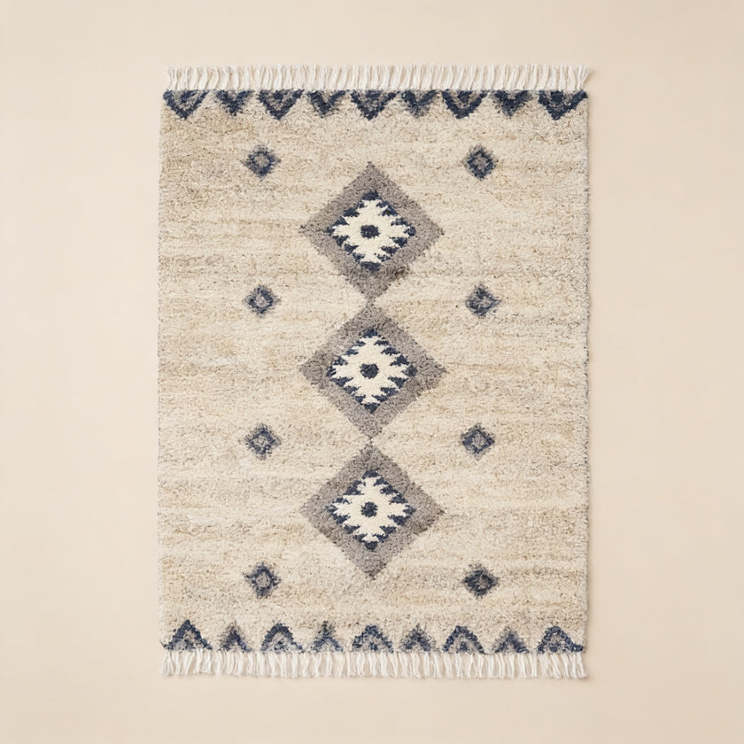 S329 handmade kilim rug studio view