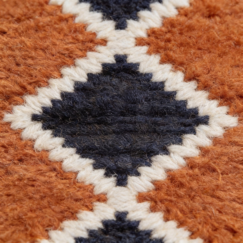 S332 handmade kilim rug closeup view