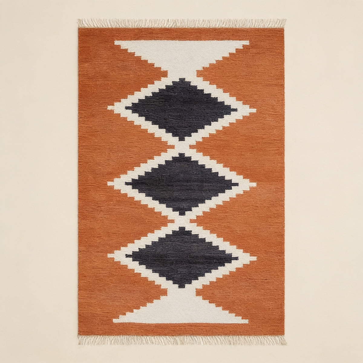 S332 handmade kilim rug studio view