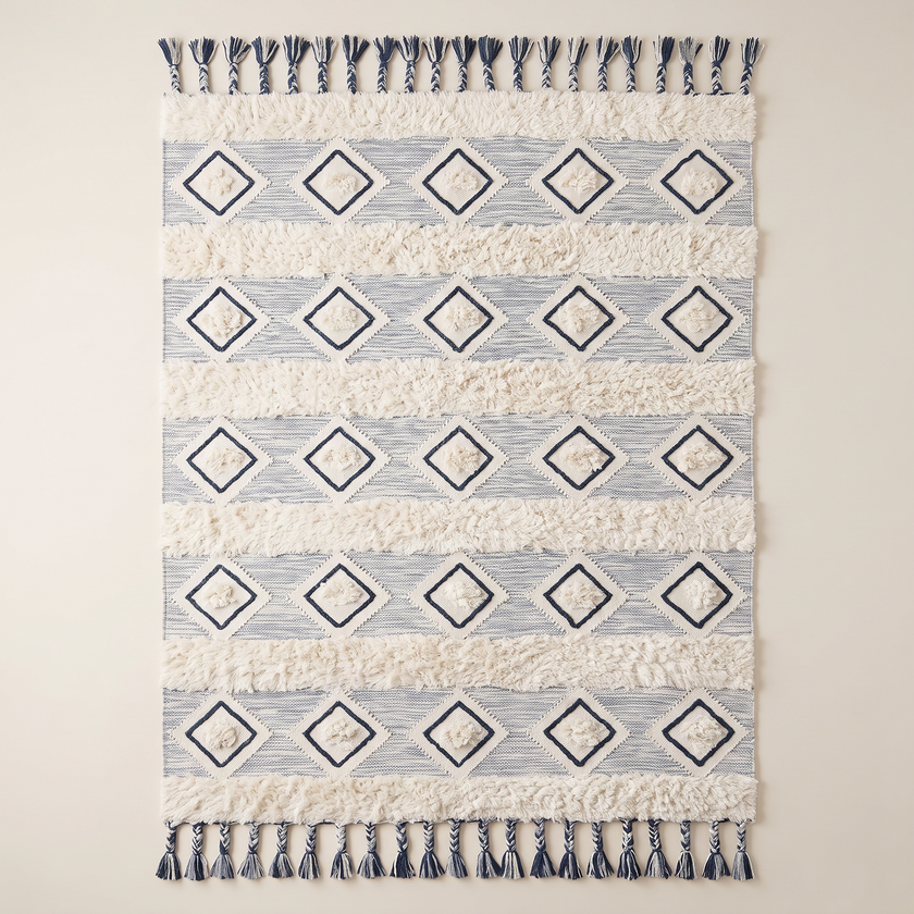 S34 handmade kilim rug — studio view