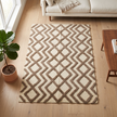 Off-White & Coffee Handmade Kilim Rug – 150 × 200 cm – S344 — lifestyle photo