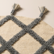 Off-White & Grey Handmade Kilim Rug – 150 × 200 cm – S347 — woven texture close-up