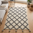 Off-White & Grey Handmade Kilim Rug – 150 × 200 cm – S347 — lifestyle photo