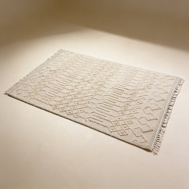 S35 handmade kilim rug — studio view