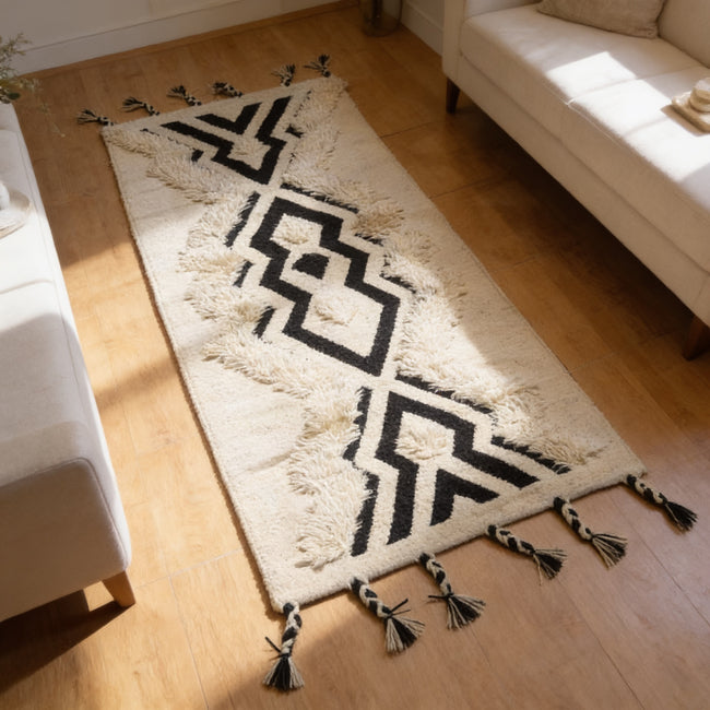 S37 handmade kilim rug — lifestyle view