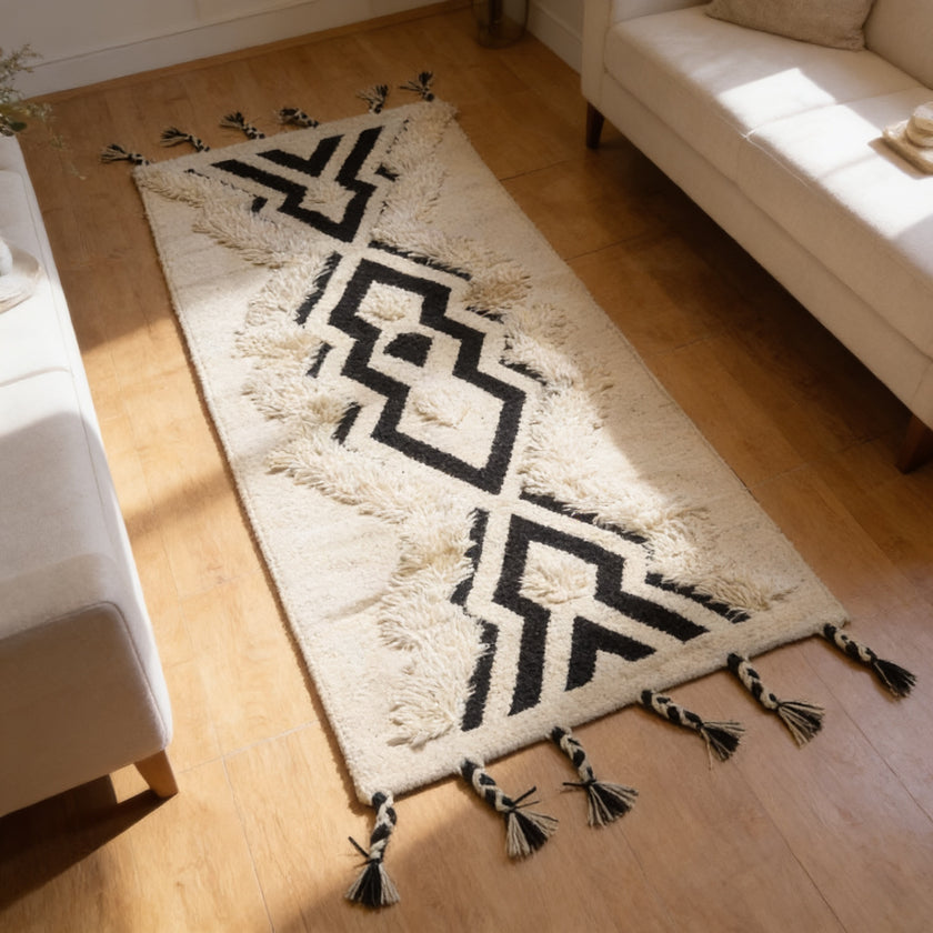 S37 handmade kilim rug — lifestyle view