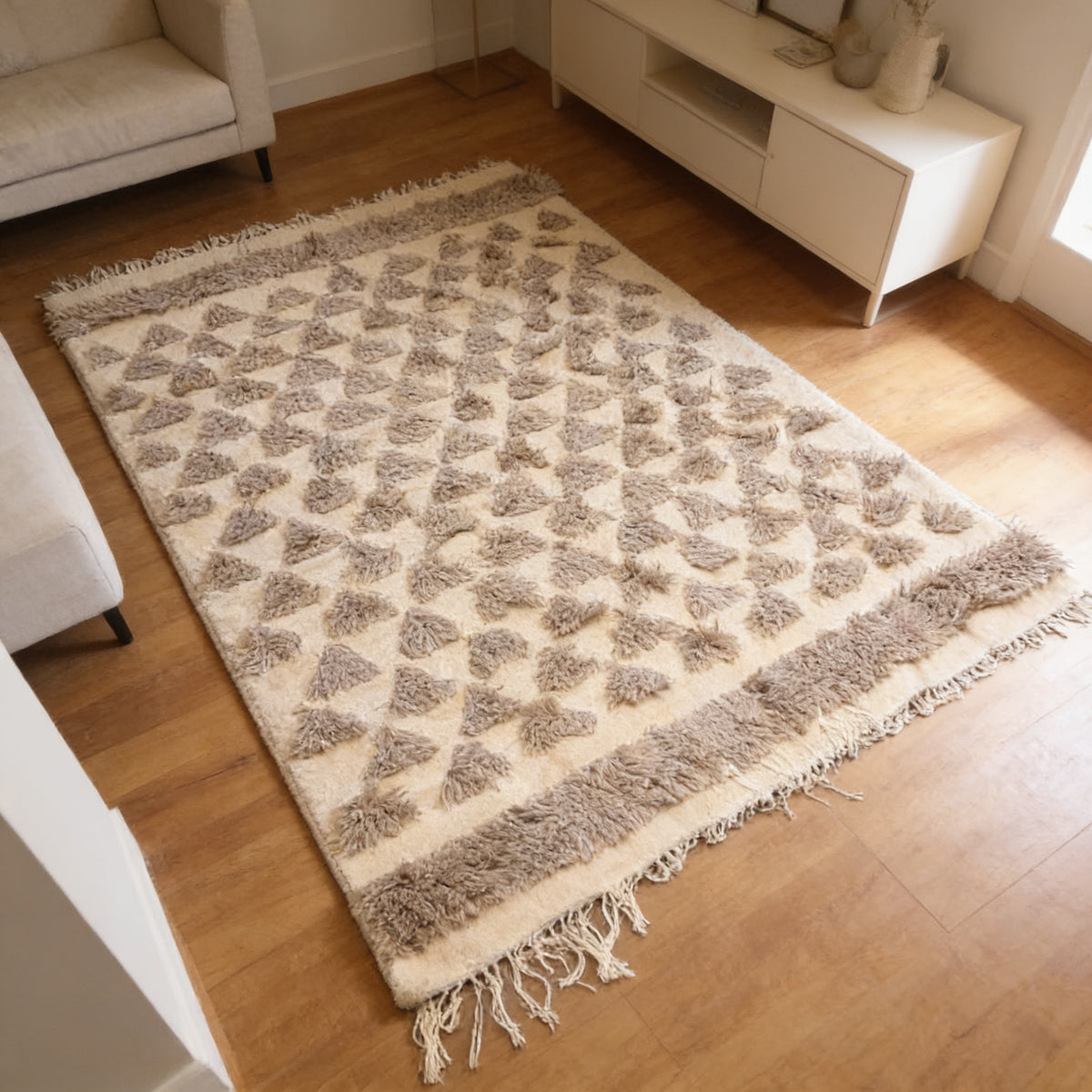 S38 handmade kilim rug — lifestyle view