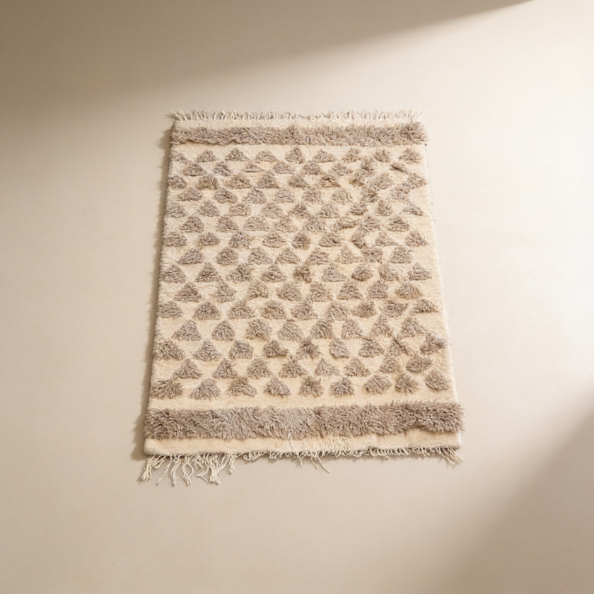 S38 handmade kilim rug — studio view