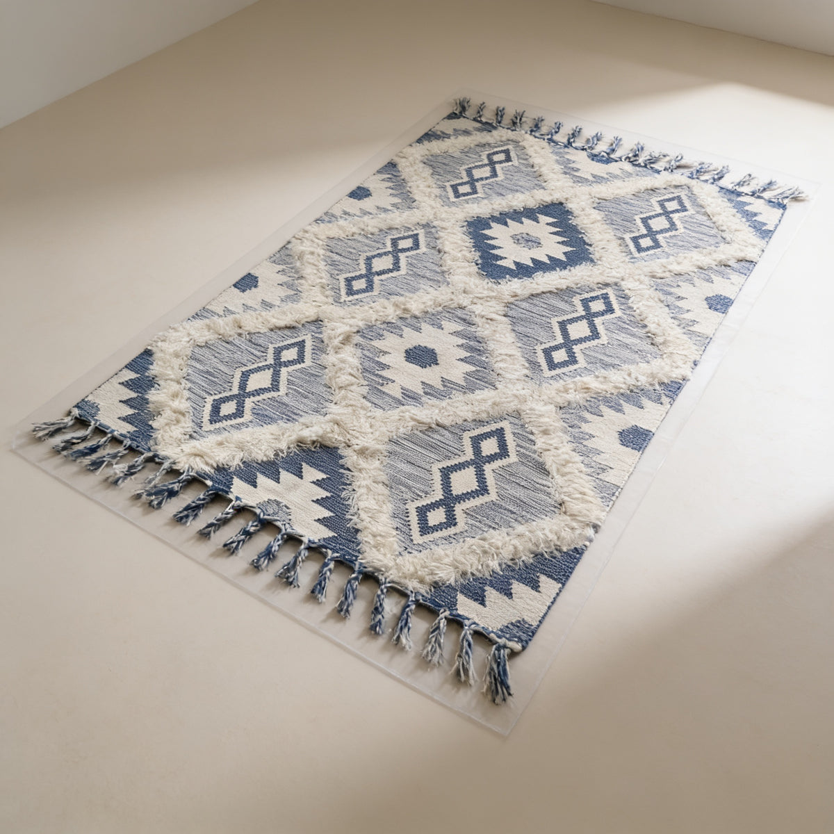 S39 handmade kilim rug — studio view