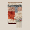 Multicolour Handmade Kilim Wall Hanging – 60 × 100 cm – S397 — light beige studio photo