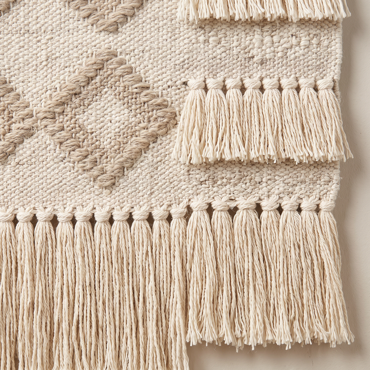 Multicolour Handmade Kilim Wall Hanging – 60 × 100 cm – S398 — woven texture close-up