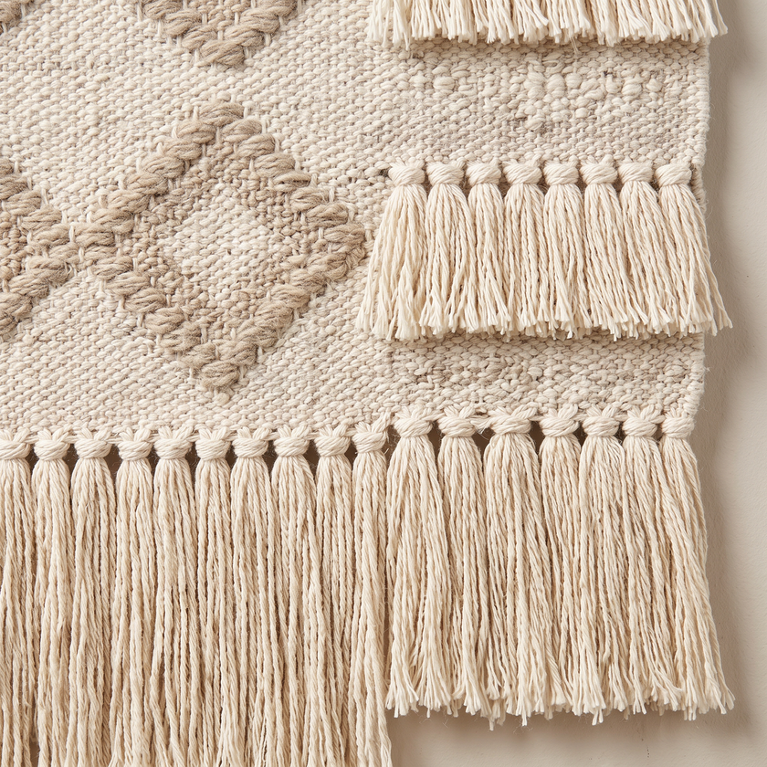 Multicolour Handmade Kilim Wall Hanging – 60 × 100 cm – S398 — woven texture close-up