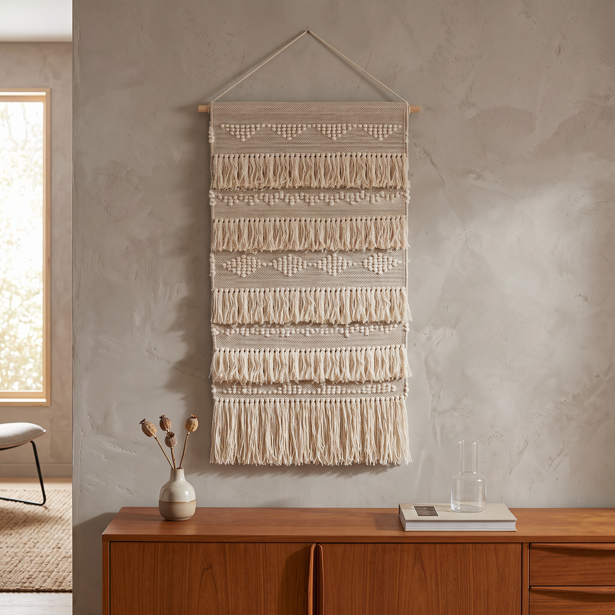 Multicolour Handmade Kilim Wall Hanging – 60 × 100 cm – S398 — lifestyle photo