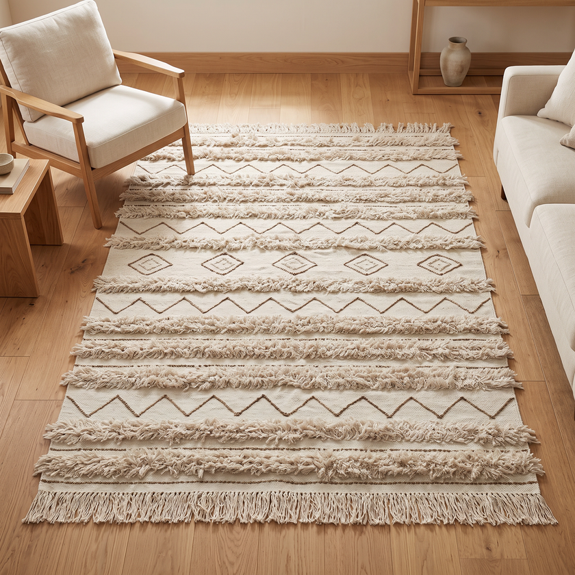 S4 handmade kilim rug — lifestyle view