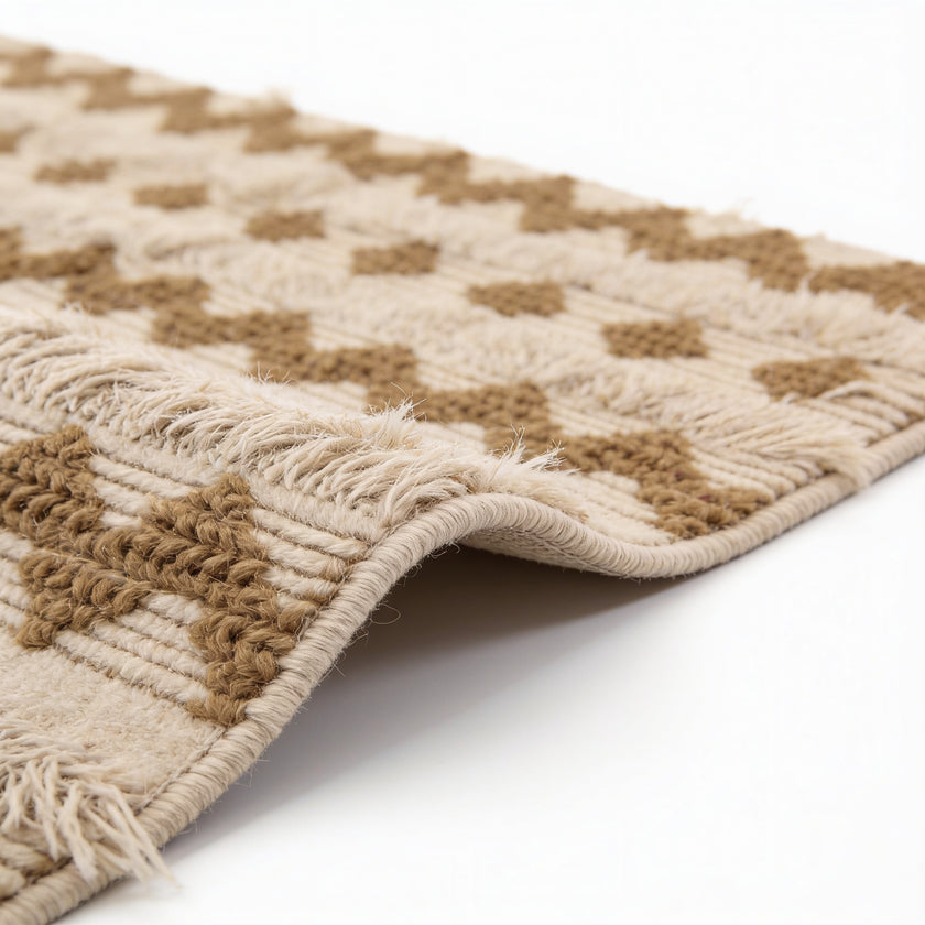 S40 handmade kilim rug — closeup view