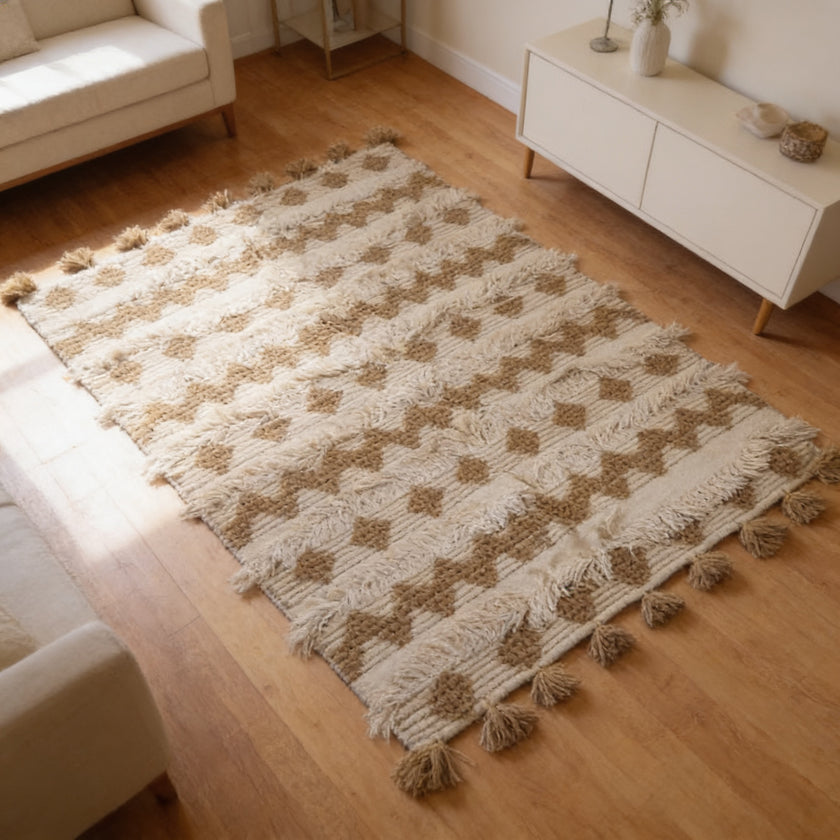S40 handmade kilim rug — lifestyle view