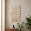 Off-White Handmade Kilim Wall Hanging – 60 × 100 cm – S400 — lifestyle photo