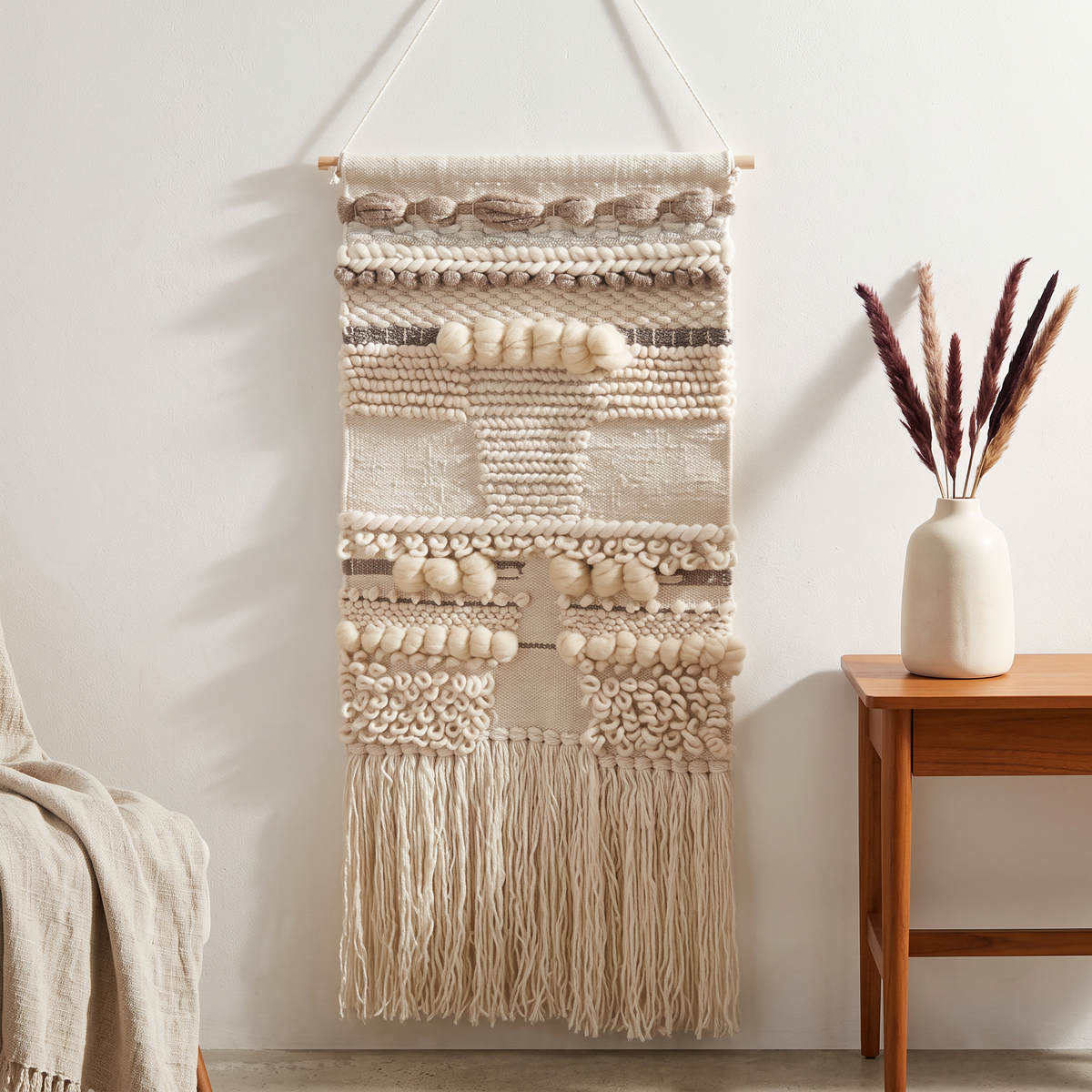 Multicolour Handmade Kilim Wall Hanging – 60 × 100 cm – S404 — lifestyle photo
