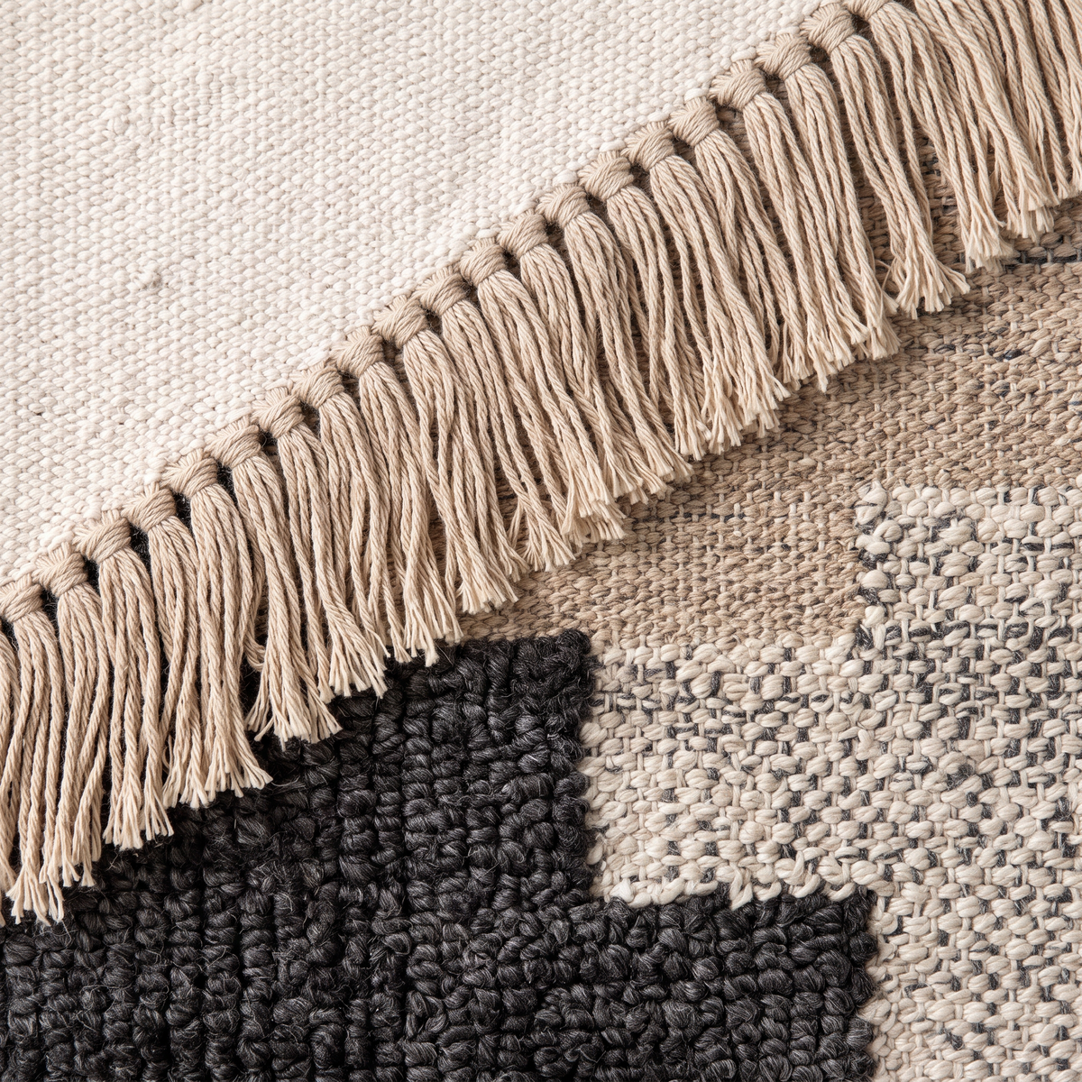 Multicolour Handmade Kilim Wall Hanging – 60 × 100 cm – S408 — woven texture close-up