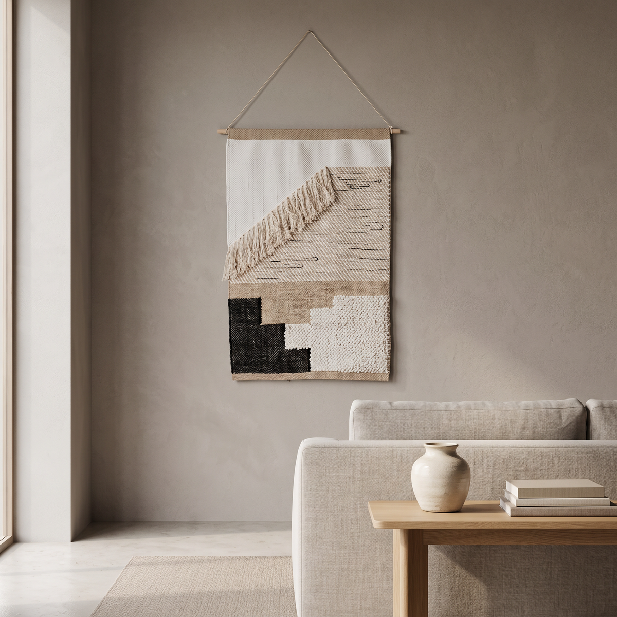 Multicolour Handmade Kilim Wall Hanging – 60 × 100 cm – S408 — lifestyle photo