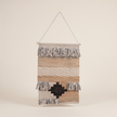 Multicolour Handmade Kilim Wall Hanging – 60 × 100 cm – S409 — light beige studio photo