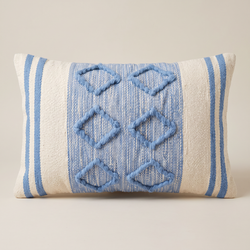 Handmade Cushion – 40 × 60 cm – S415 — light beige studio photo