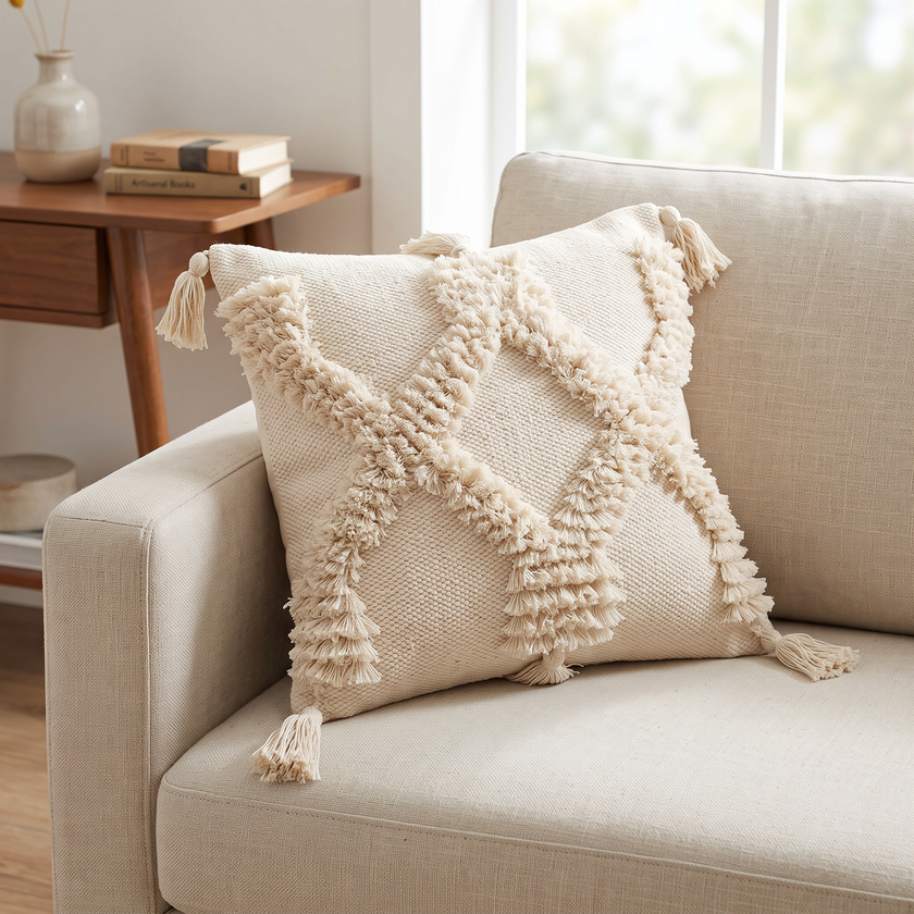Handmade Cushion – 50 × 50 cm – S416 — lifestyle photo