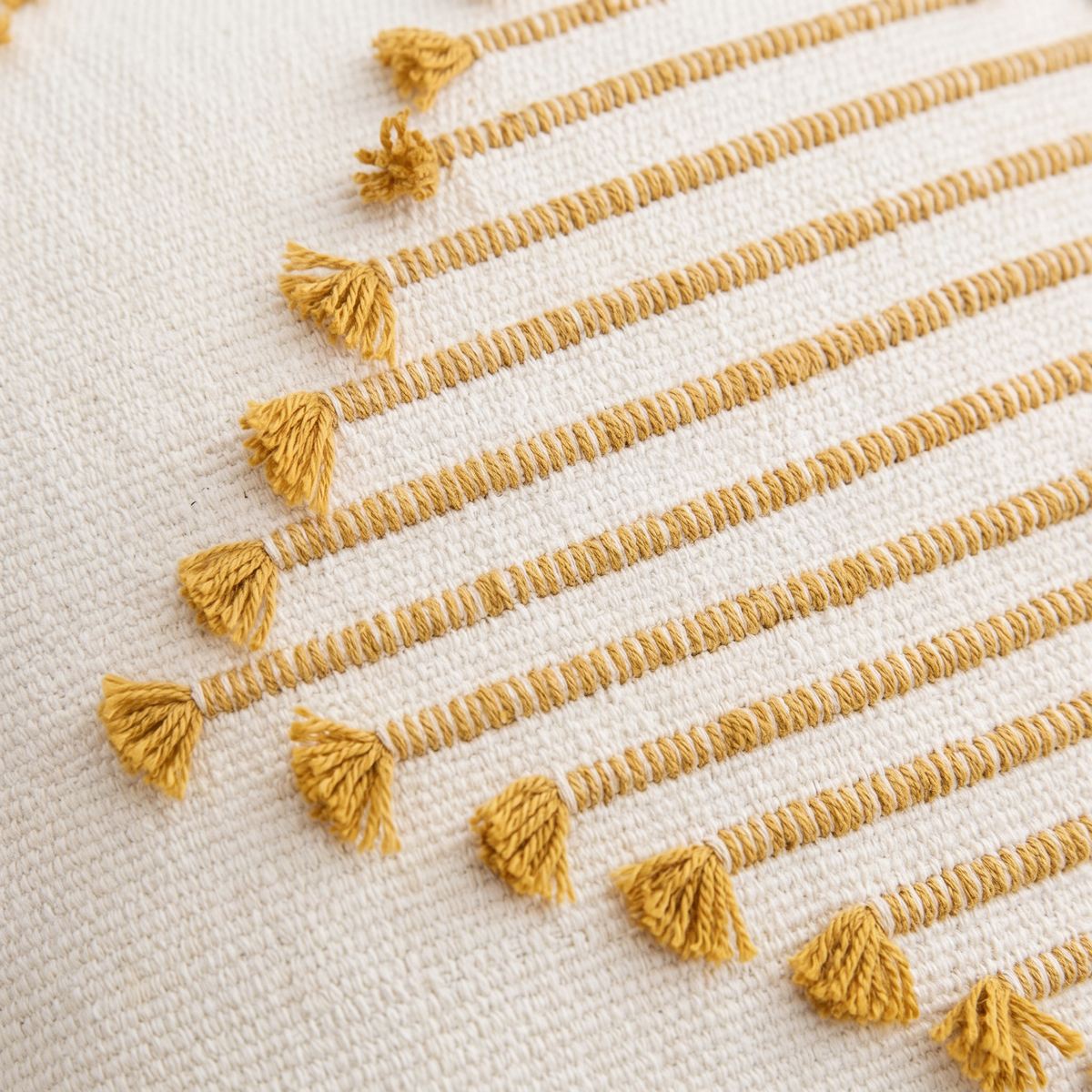 Handmade Cushion – 50 × 50 cm – S418 — woven texture close-up